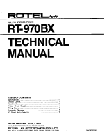 Rotel RT-970BX - Technical manual 